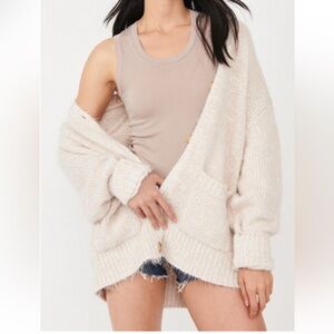 NWT free people size XS Nevermind oversize cardigan